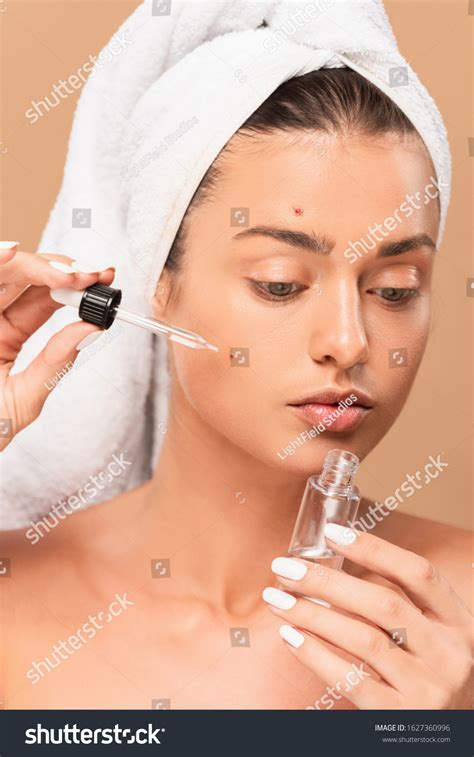Naked Woman Applying Serum On Face Stock Photo 1627360996 Shutterstock