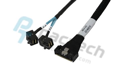NEW SlimSAS SFF-8654 8i Low Profile to 2x HD MiniSAS SFF-8643 4i Right ...