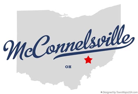 Map of McConnelsville, OH, Ohio