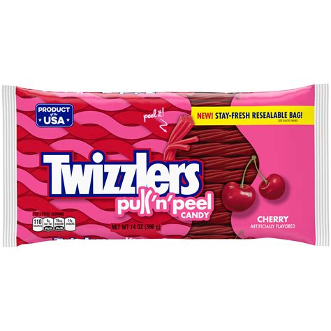 Twizzlers Candy Pull N Peel Cherry 14 Oz 396 G