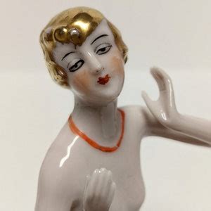 Antique Pincushion Doll Nude Half Doll Art Deco Stunning Excellent Condition Made In