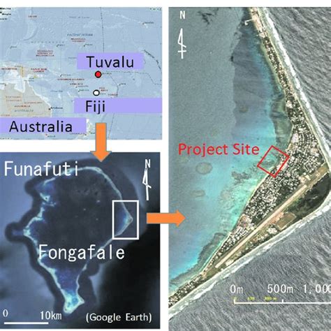 Satellite Image Of The Project Site In Tuvalu Download Scientific