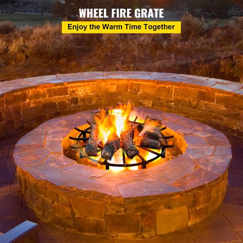 Wheel Fire Grate Fire Pit Log Grate 40 Inch Fire Pit Grate Round Fire