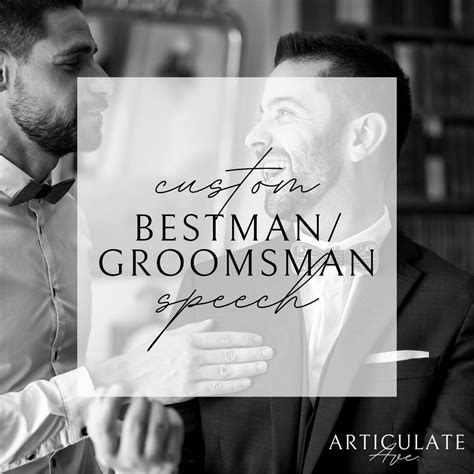 Best Man Speech Custom Wedding Speech Groomsman Wedding Toast