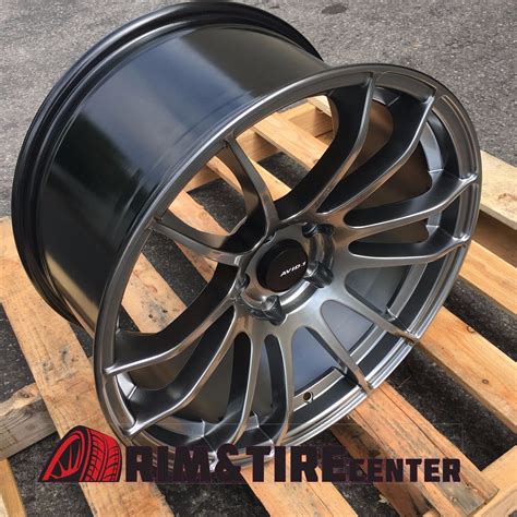 Avid1 Av20 18x95 38 5x1143 Full Hyper Black Concave Impreza Wrx Sti