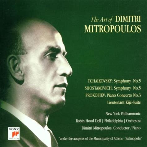 The Art Of Dimitri Mitropoulos Tchaikovski Shostakovich Prokofiev