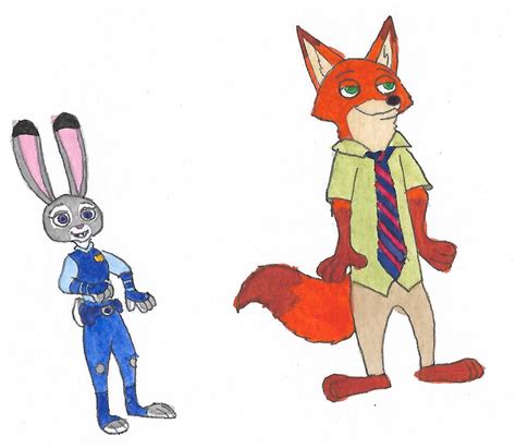 Nick Wilde, and Judy Hopps by brazilianferalcat on DeviantArt