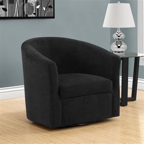 Monarch Swivel Accent Chair In Black I 8271