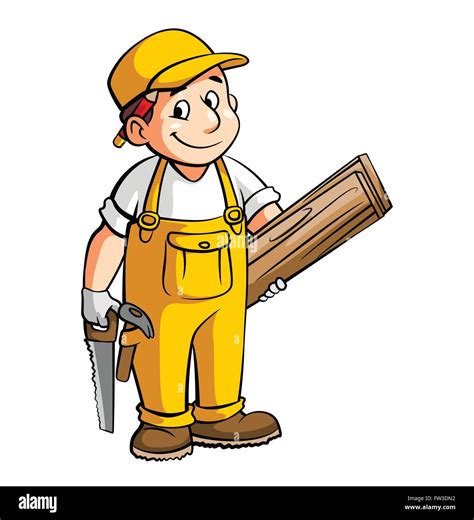 Carpenter Cartoon Illustration Stock Vector Image And Art Alamy