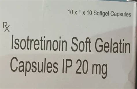 Isotretinoin Soft Gelatin IP 20 Mg Capsule Packaging Type Box At Rs