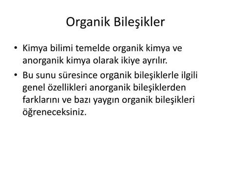 PPT Organik Bileşikler PowerPoint Presentation free download ID