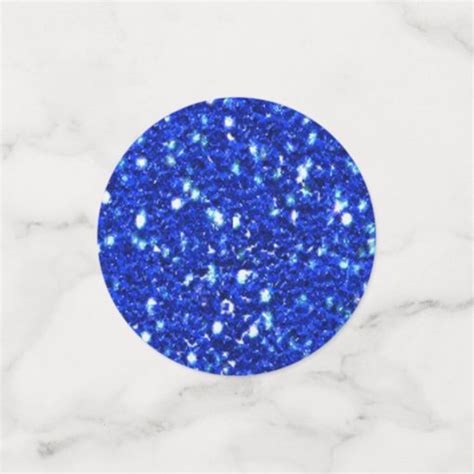 Royal Blue Sparkly Faux Glitter Happy Birthday Confetti Zazzle