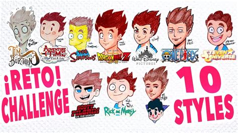 Reto 10 Estilos De Dibujo Art Style Challenge Youtube