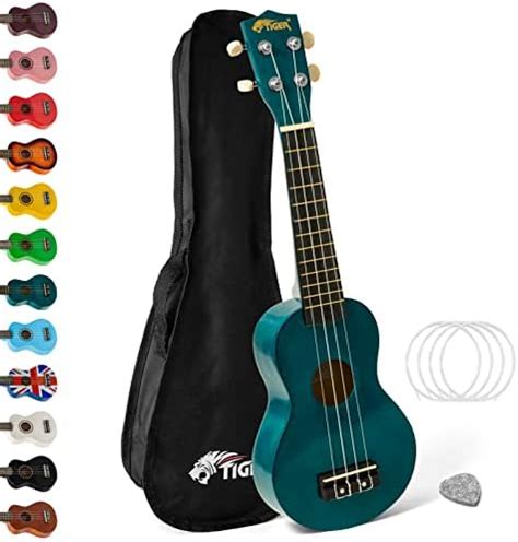 Tiger Mad About Su Lh Bk Ukelele Soprano Para Zurdos Negro Con Funda