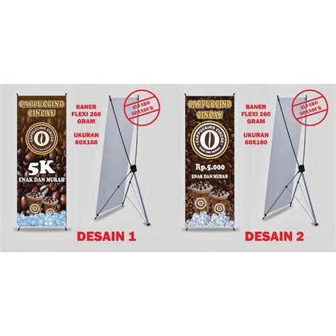 Jual BANER SPANDUK CAPPUCINO CINCAU UKURAN 60X160 Shopee Indonesia