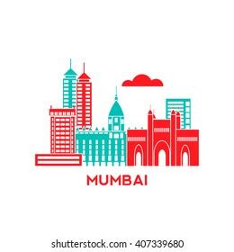 Mumbai Silhouette Vector Illustration Stock Vector Royalty Free