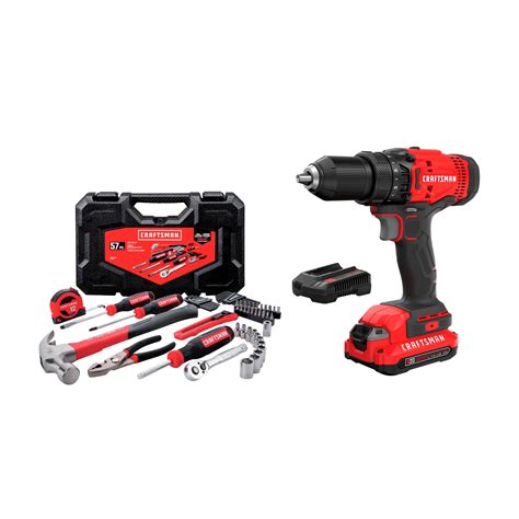 Shop CRAFTSMAN V20 20 Volt Max 1 2 In Cordless Drill 1 Battery