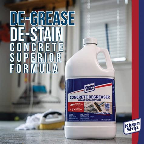 Klean Strip Gal Liquid Concrete Degreaser Cleans Surface Stains