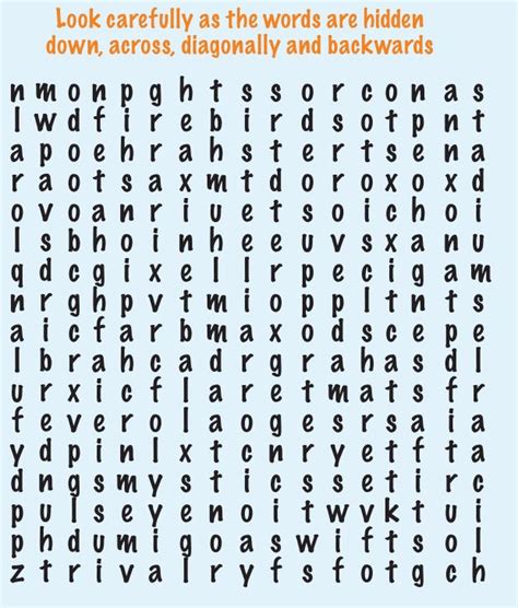 Word Find puzzle.