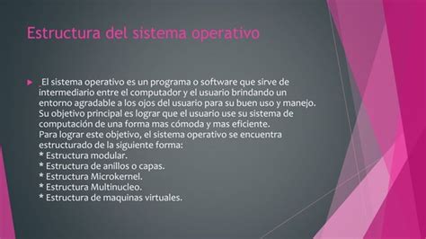 Estructura De Un Sistema Operativo PPT Descarga Gratuita