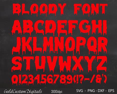 Blood Font Svg Blood Alphabet Svg Horror Font Svg Rainy Weathers