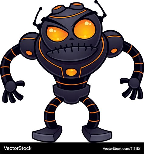 Angry Robot Royalty Free Vector Image Vectorstock