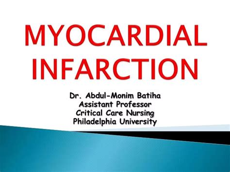 Ppt Myocardial Infarction Powerpoint Presentation Free Download Id