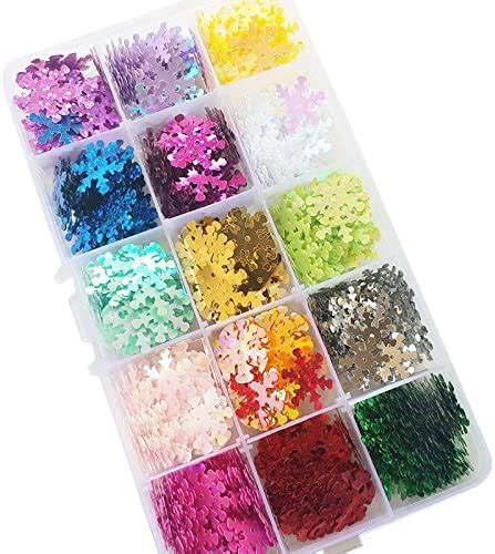 Chenkou Craft 1 Boîte de 750 pcs 20 mm arc en ciel à paillettes Flocon