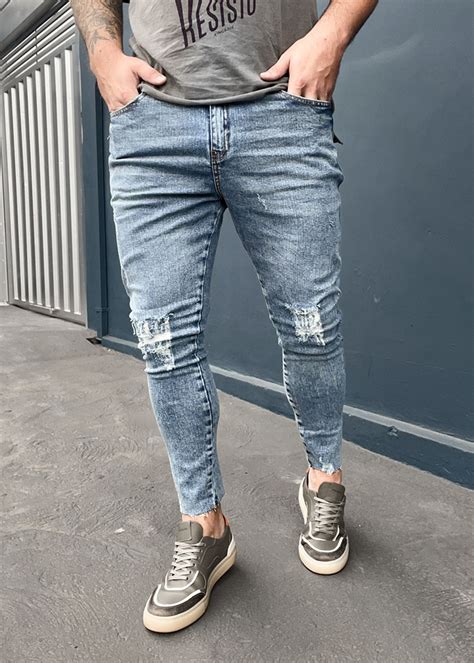 Budget Geist Mehr Und Mehr Cal A Jeans Masculina Rasgado L Ften L Ften