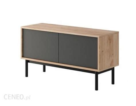 Szafka RTV W Stylu Loft PRIME BRTV104 Grafit Jackson Hickory SilvaPOL