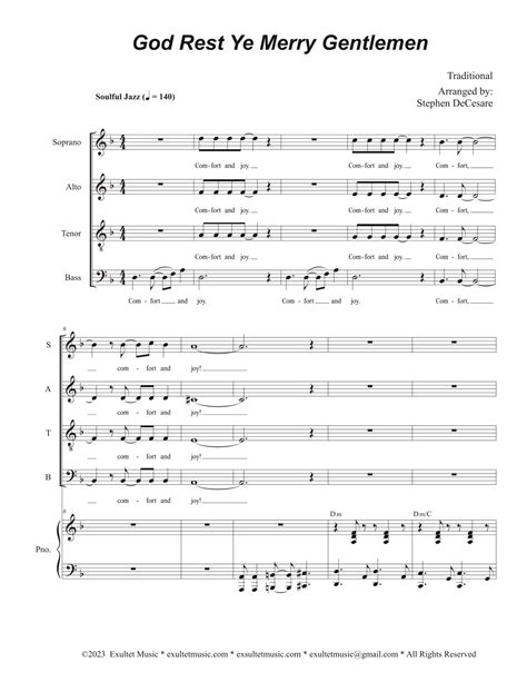 God Rest Ye Merry Gentlemen Satb Arr Stephen Decesare By Stephen Decesare Sheet Music For