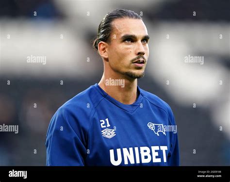 Derby County Goalkeeper Kelle Roos Warming Up Prior To Kick Off During