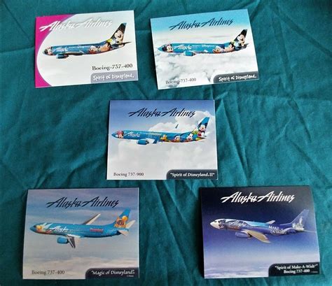 Alaska Airlines Disneyland Aircraft Schemes Trading Cards Lot 3937442556