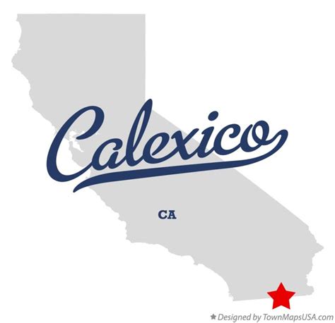 Map of Calexico, CA, California