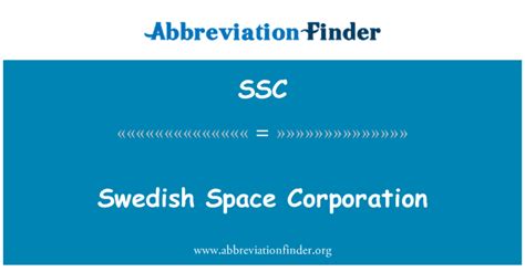 Ssc Significa Sueco Space Corporation Swedish Space Corporation