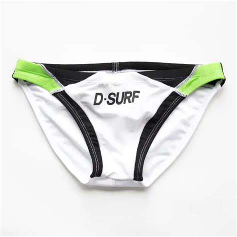 Desmiit Swim Trunks Mens Triangle Tide Male Mixed Color Low Waist Sexy