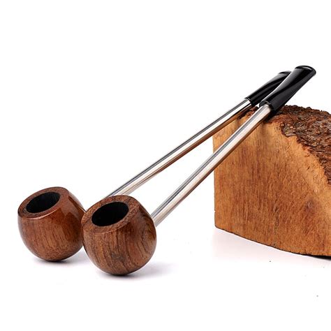 Muxiang Rosewood Straight Stem Pipe Smoke Portable Long Straight Shank