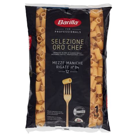 Barilla For Professionals Mezze Maniche Rigate Pasta Corta Food Service