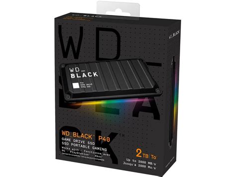 Western Digital WD BLACK P40 2TB USB 3 2 Gen 2x2 Type C Game Drive SSD