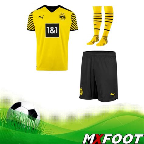 Ensemble Maillot Foot Dortmund BVB Domicile Short Chaussettes 2021