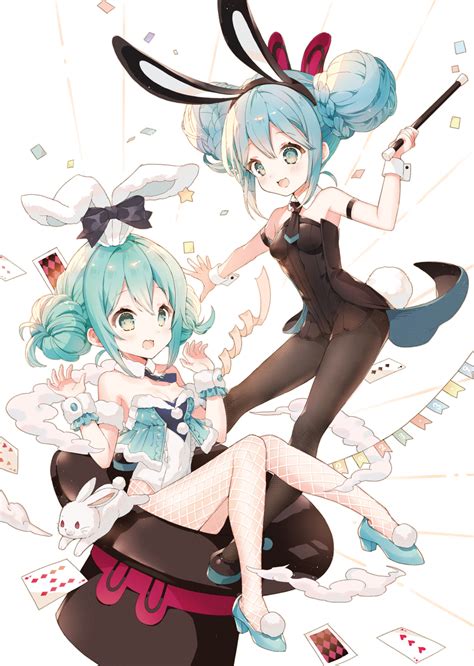 Hatsune Miku And Bicute Bunnies Miku Vocaloid Drawn By Niwako Danbooru