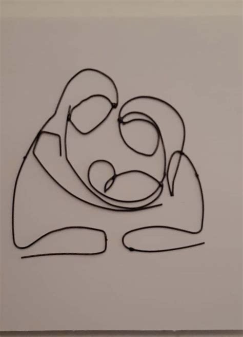 A Drawing Of Two People Holding Each Other