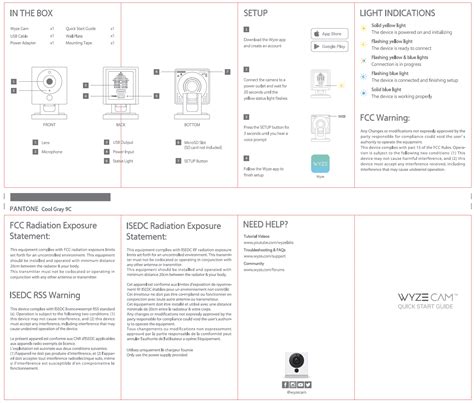 Wyze Cam V2 Quick Start Guide Wyze