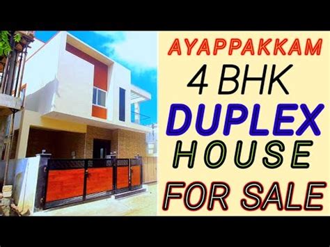 2100 SQFT 4 BHK DUPLEX NEW INDIVIDUAL HOUSE FOR SALE AYAPPAKKAM YouTube