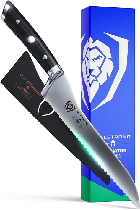 Dalstrong Serrated Offset Bread Knife 8 Inch Gladiator Series