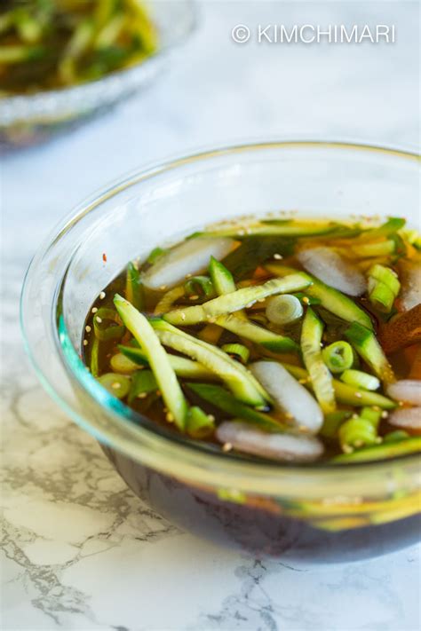 Korean Cold Cucumber Soup Oi Naengguk Kimchimari