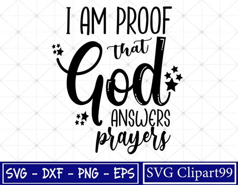 God Answers Prayers Svg I Am Proof That God Answers Prayers Etsy