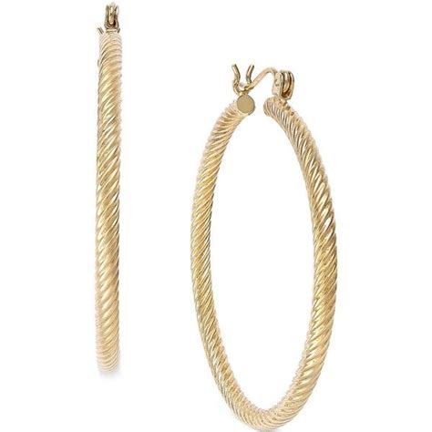 Cable Twist Hoop Earrings In 14k Gold 14 Karat Gold Earrings 14k Yellow Gold Earrings Hoop