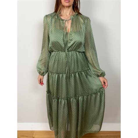 Vestido Topos Verde