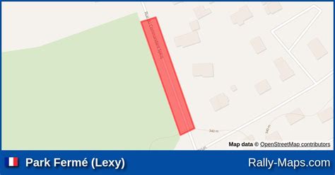 Park Fermé Lexy stage map Rallye National du Pays Haut 2023 Coupe